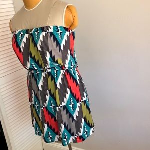 Medium Tube top dress or long shirt. Tribal
